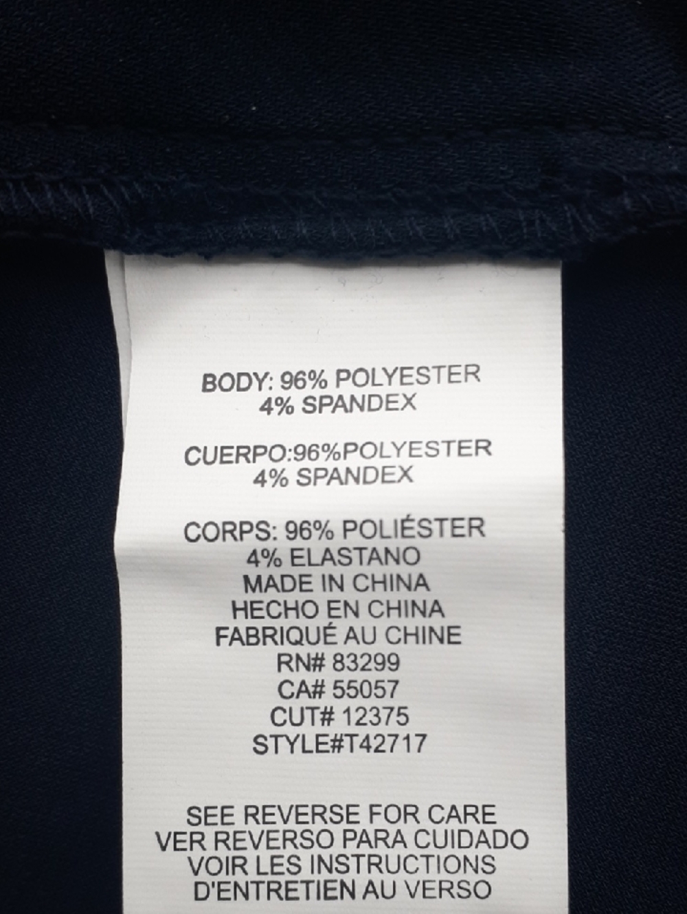 Tiana B. Navy Blue and Green Wrap-Style Dress Size PXL - Picture 3 of 5